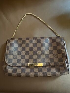 Louis Vuitton Damier Ebene with Gold Chain